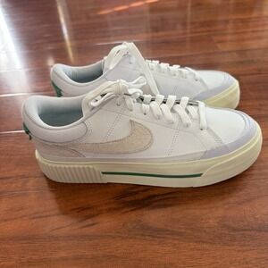 Size 8.5- Nike Court Legacy Lift White Stadium Green W